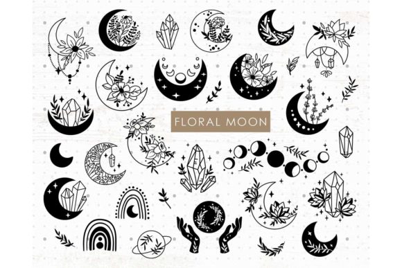 Download Floral Moon, Celestial Moon - Floral moon Collection