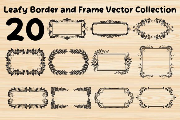 Download Leafy Vintage Border &amp; Frame Vector - Vintage border Collection