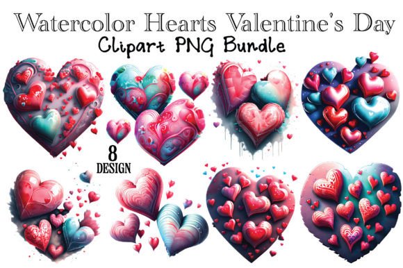 Download Watercolor Hearts Valentine's Day - Premium Resources
