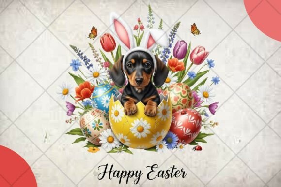 Download Easter Dog Illustration PNG - Premium Resources
